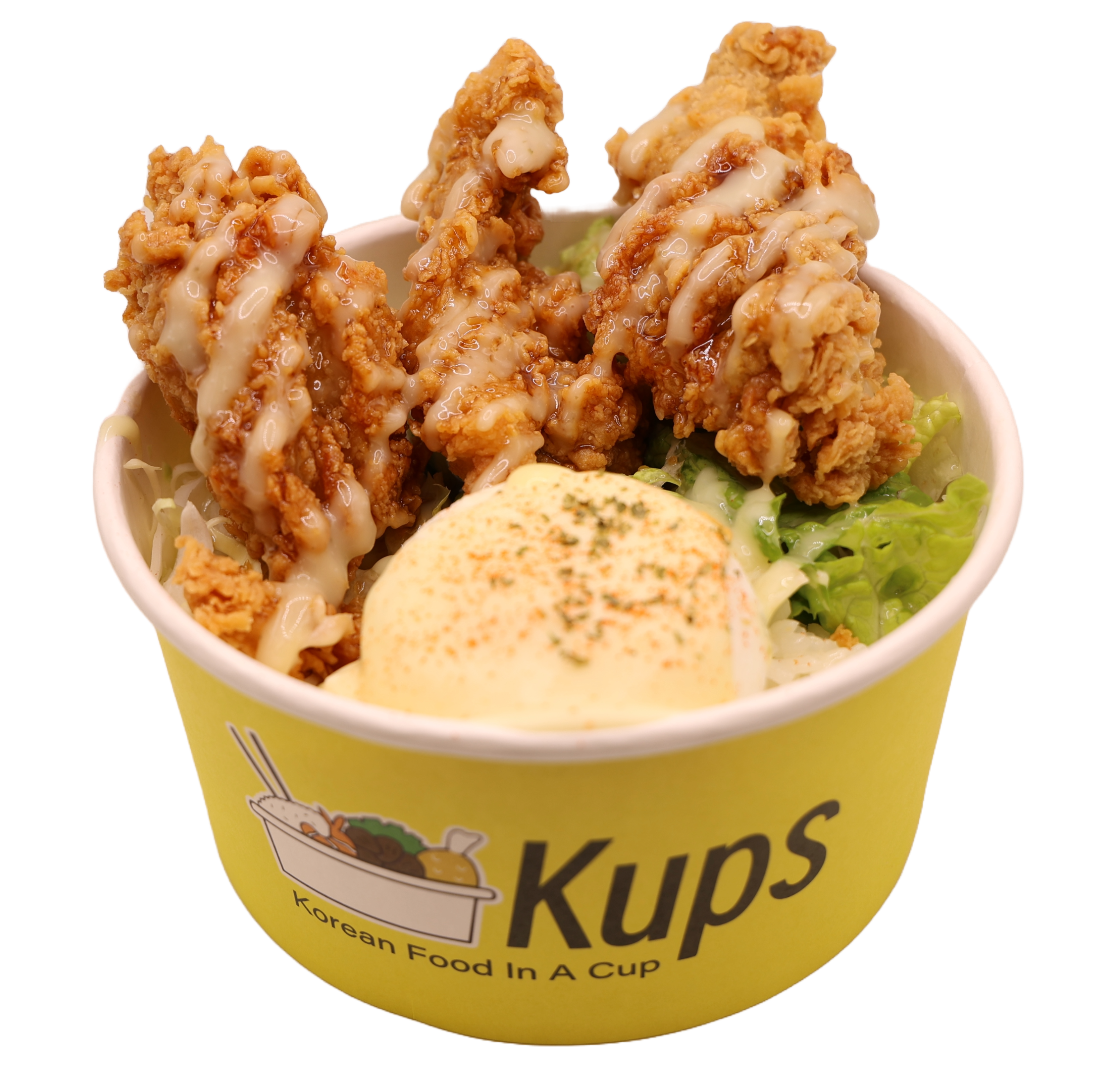 Fried Chicken Rice Kup